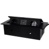 Вбудована розетка Izoxis 2 гнізда + 2 USB Black (5904463314450)