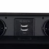 Вбудована розетка Izoxis 2 гнізда + 2 USB Black (5904463314450)