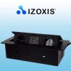 Вбудована розетка Izoxis 2 гнізда + 2 USB Black (5904463314450)