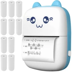 Портативний термопринтер Izoxis Bluetooth + 11 роликів (5904463314641)
