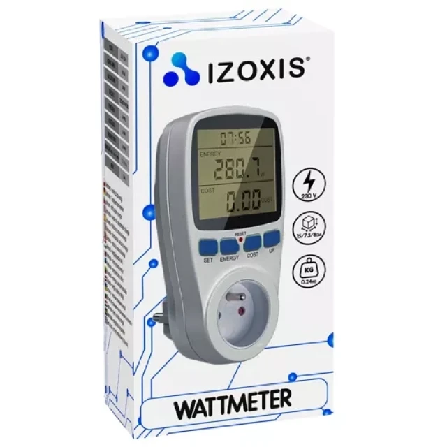 Ватметр-лічильник споживання енергії Izoxis (5904463314856)