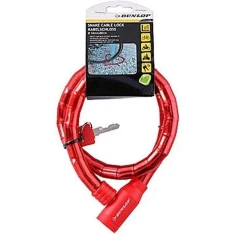 Велосипедный замок противокражный Dunlop на ключ Red (8711252563749)