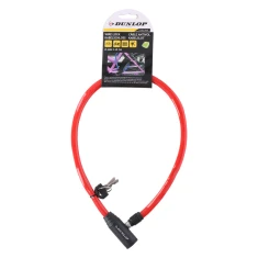 Трос противокражный Dunlop для велосипеда Red (8711252029252RED)