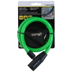 Замок велосипедний Dunlop спіральний 65 см Green (5904501204224)