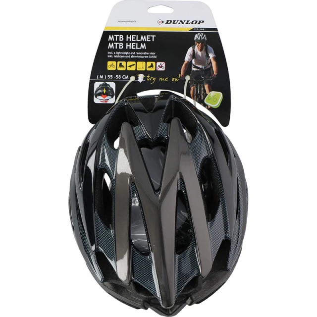 Шлем велосипедный регулируемый MTB Dunlop M 55-58 см Black (871125200238)