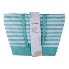 Сумка пляжна Alpina смугаста 49,3х16х34 см Turquoise (5904501204378)