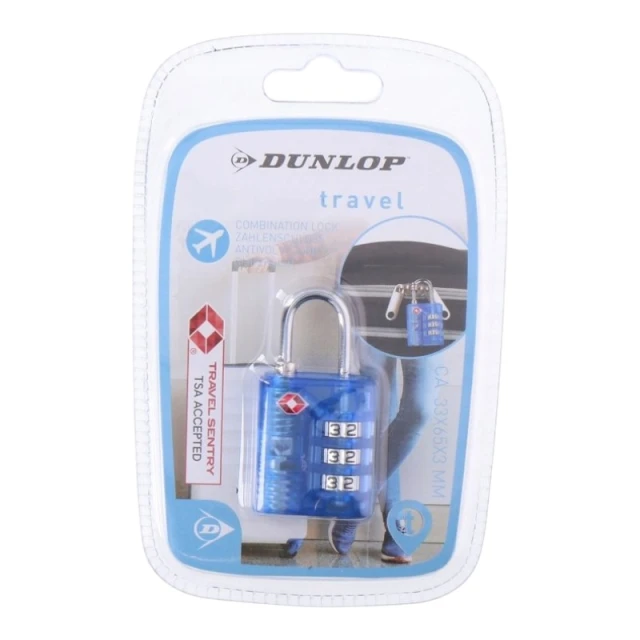 Замок для валізи Dunlop TSA на шифр (8711252102795_BLUE)