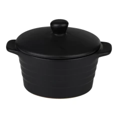 Посуда жаростойкая Alpina круглая с крышкой 13x10 см 210 ml Black (8711252586083)