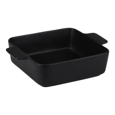 Посудина керамічна жароміцна Alpina квадратна 26,5x20,5x6,7 см Black