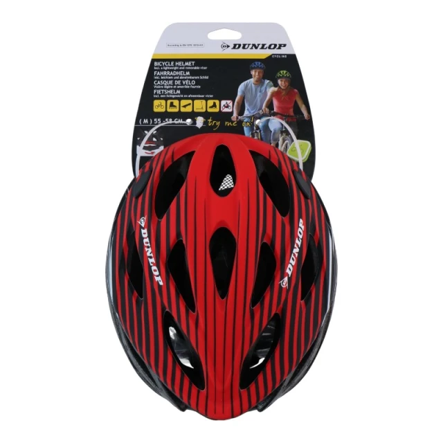 Шолом велосипедний Dunlop MTB M 55-58 см Red-Black (871125224002RED)