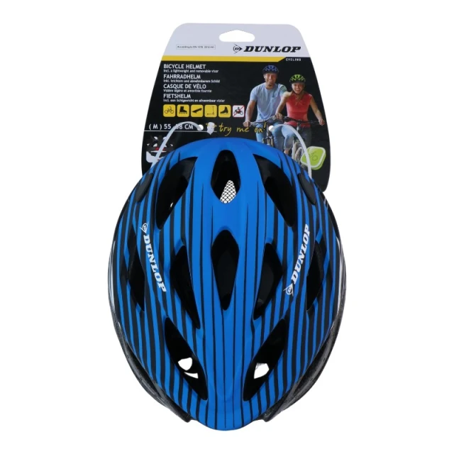 Шолом велосипедний Dunlop MTB M 55-58 см Blue-Black (871125224002BLUE)