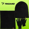 Зимовий комплект шапка + шарф + рукавиці Trizand 3 шт Black (5904576552862)