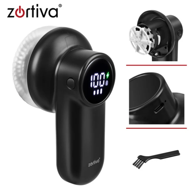 Машинка для видалення катишків бездротова Zortiva 6 лез Black (5904576554002)