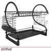 Сушарка для посуду двоярусна Zortiva Black (5904576554095)