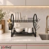 Сушарка для посуду двоярусна Zortiva Black (5904576554095)