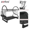 Сушарка для посуду двоярусна Zortiva Black (5904576554095)