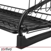 Сушарка для посуду двоярусна Zortiva Black (5904576554095)