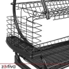 Сушарка для посуду двоярусна Zortiva Black (5904576554095)