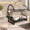 Сушарка для посуду двоярусна Zortiva Black (5904576554095)
