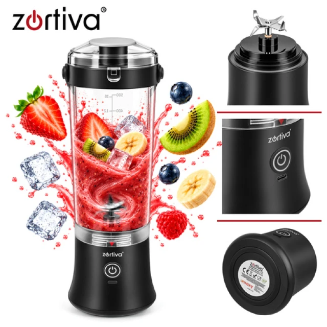 Портативный блендер беспроводной Zortiva 600 мл 150 Вт USB-C (5904576554118)