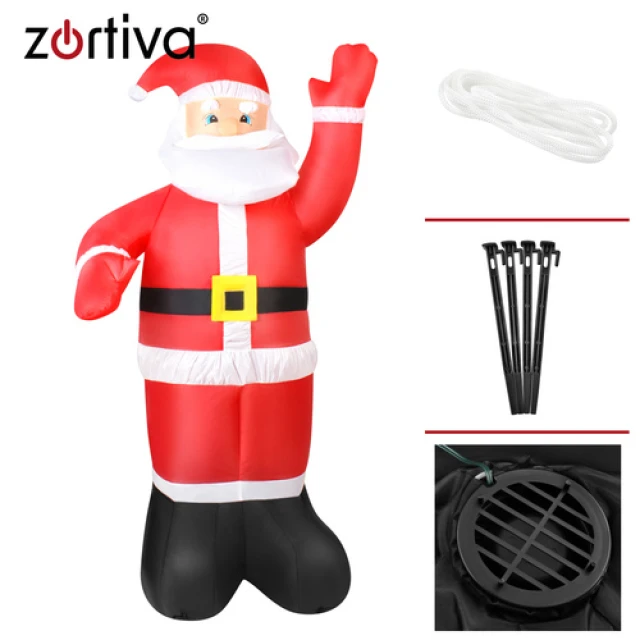 Санта Клаус надувний Zortiva 180 см зі світлодіодною підсвіткою (5904576554149)