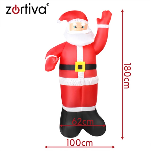 Санта Клаус надувний Zortiva 180 см зі світлодіодною підсвіткою (5904576554149)