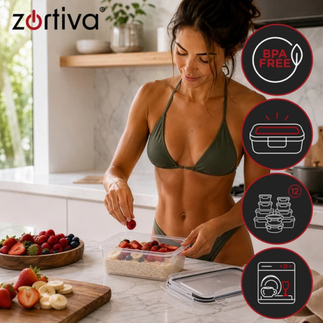 Набір контейнерів для їжі Zortiva 12 шт (5904576554156)