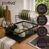 Сушилка для посуды двухъярусная Zortiva 43 см Black (5904576554279)