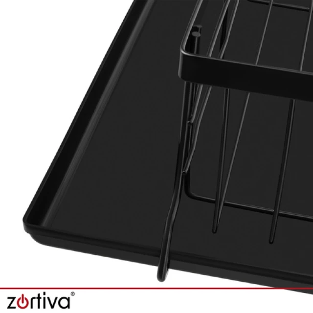 Сушилка для посуды двухъярусная Zortiva 43 см Black (5904576554279)
