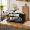 Сушилка для посуды двухъярусная Zortiva 43 см Black (5904576554279)