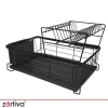 Сушилка для посуды двухъярусная Zortiva 43 см Black (5904576554279)