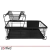 Сушилка для посуды двухъярусная Zortiva 43 см Black (5904576554279)