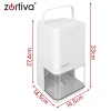Осушувач повітря Zortiva Brezia 1400 мл 380 мл/24 год LED таймер (5904576554484)