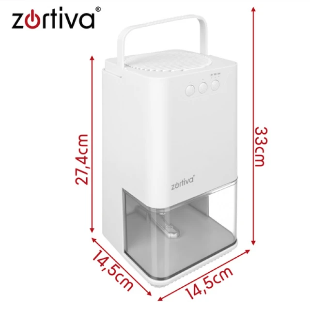 Осушувач повітря Zortiva Brezia 1400 мл 380 мл/24 год LED таймер (5904576554484)