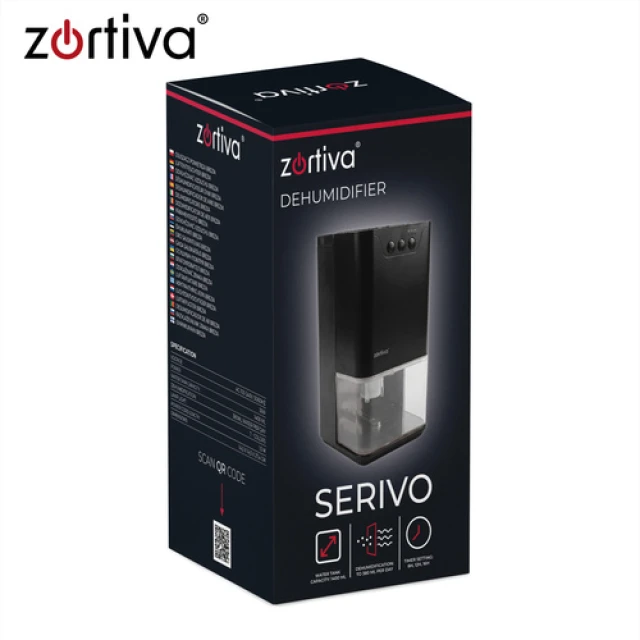 Осушувач повітря Zortiva Serivo 36 Вт 1400 мл 380 мл/24 год LED таймер (5904576554507)