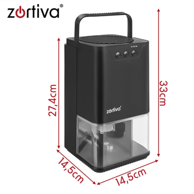 Осушувач повітря Zortiva Serivo 36 Вт 1400 мл 380 мл/24 год LED таймер (5904576554507)