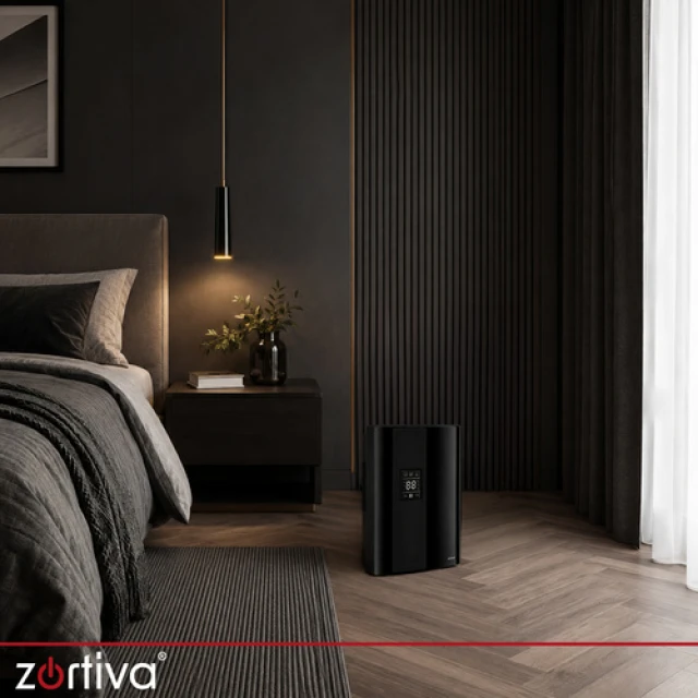 Осушитель воздуха Zortiva 90 Вт 2 л гигростат таймер пульт ДУ до 30 м² (5904576554521)