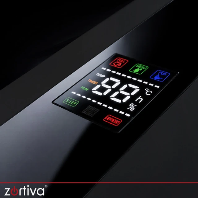 Осушитель воздуха Zortiva 90 Вт 2 л гигростат таймер пульт ДУ до 30 м² (5904576554521)