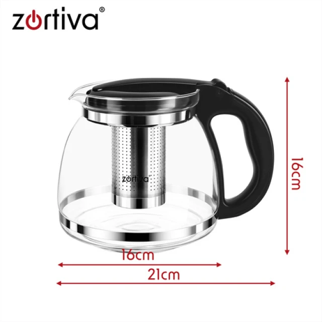 Глечик з заварником скляний Zortiva 2 л (5904576554590)