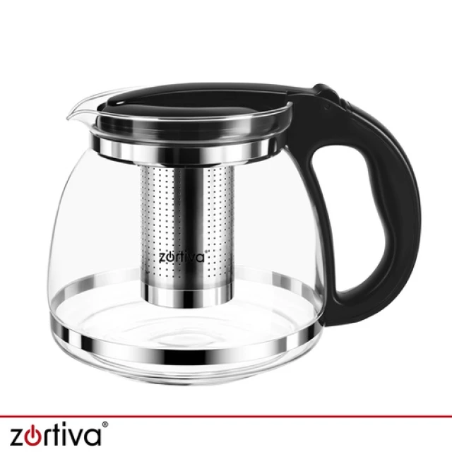 Глечик з заварником скляний Zortiva 2 л (5904576554590)