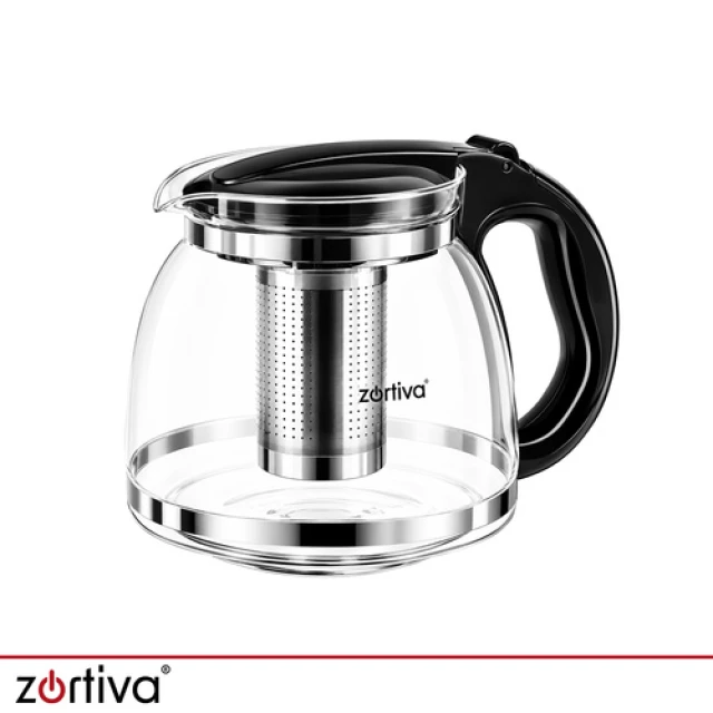 Глечик з заварником скляний Zortiva 2 л (5904576554590)