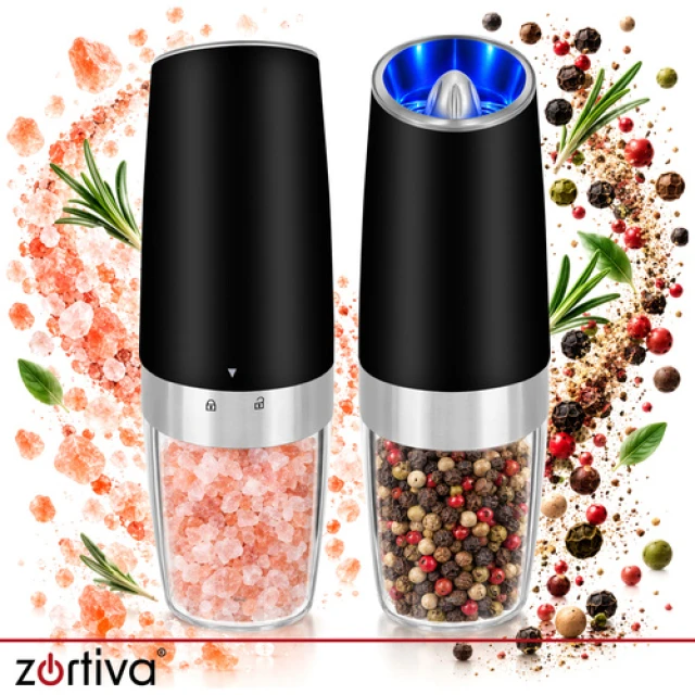 Млинок для спецій електричний гравітаційний Zortiva 2 шт (5904576554644)