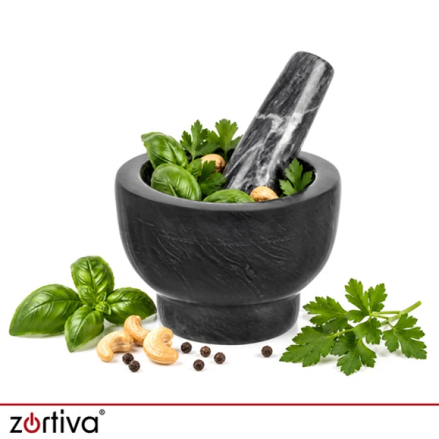 Ступка кухонна Zortiva мармурова з товкачиком (5904576554651)