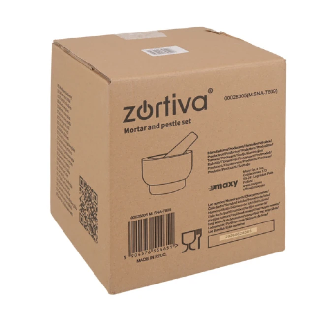 Ступка кухонна Zortiva мармурова з товкачиком (5904576554651)