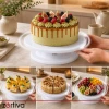 Підставка для торта обертова Zortiva 28 см + 3 шпателі (5904576554675)