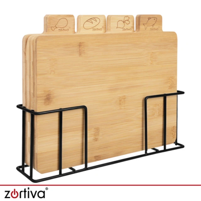 Набір дощок для нарізання бамбукові Zortiva 4 шт 28x20 см (5904576554767)