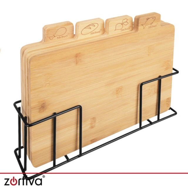 Набір дощок для нарізання бамбукові Zortiva 4 шт 28x20 см (5904576554767)