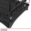 Сушарка для посуду двоярусна Zortiva Black (5904576554828)