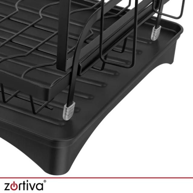 Сушарка для посуду двоярусна Zortiva Black (5904576554828)