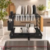 Сушарка для посуду двоярусна Zortiva Black (5904576554828)
